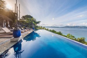 Infinity pool at sunset, Vivere Azure, Anilao, Batangas